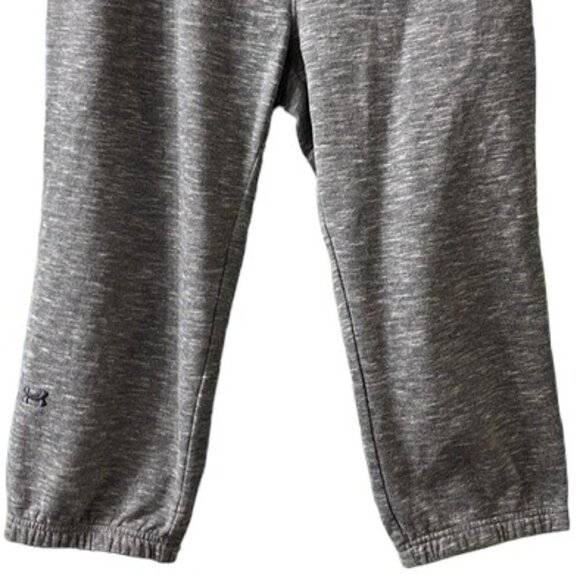 Under Armour Storm ColdGear Heather Gray Semi-Fitted Cropped Sweatpants Joggers - Picture 3 of 11
